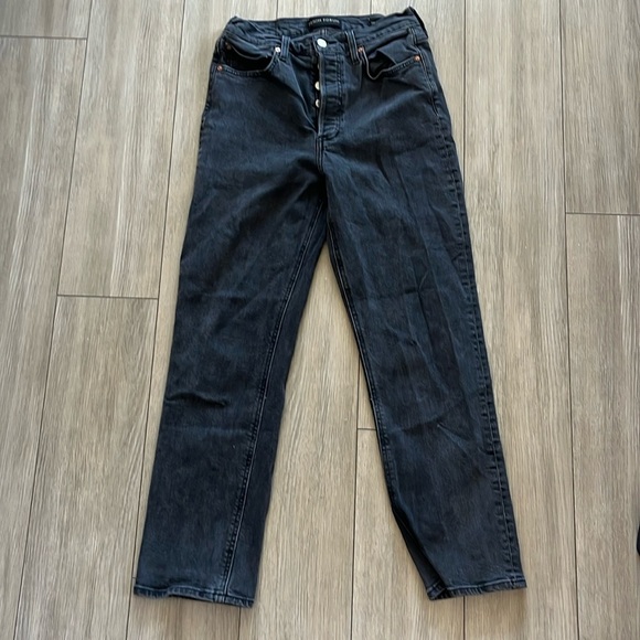 Denim Forum Aritzia Arlo High Rise Straight Leg Jean in Black Licorice - Picture 5 of 7